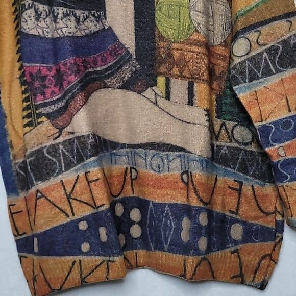 YESNO Oversized Sized Bear Wool Cotton Blend Sweater - Picture 3 of 7